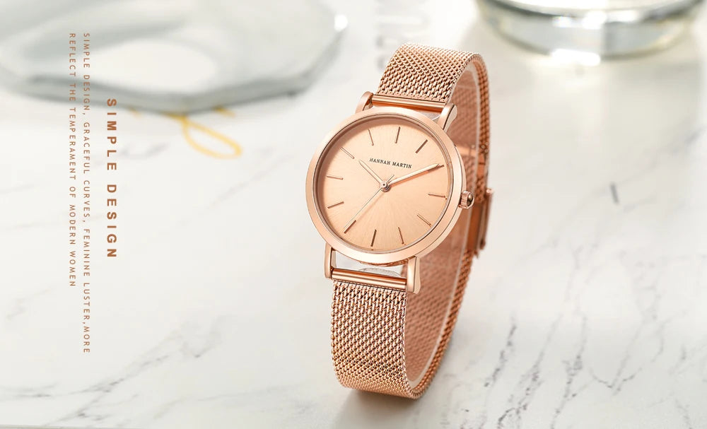 Drop Shipping A++++ Quality Stainless Steel Band Japan Quartz Movement Waterproof Women Full Rose Gold Ladies Luxury Wrist Watch