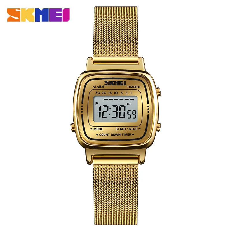 SKMEI Fashion Sport Watch Women Top brands Luxury 3Bar Waterproof Ladies Watches Small Dial Digital Watch Relogio Feminino 1252