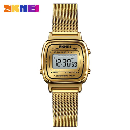 SKMEI Fashion Sport Watch Women Top brands Luxury 3Bar Waterproof Ladies Watches Small Dial Digital Watch Relogio Feminino 1252