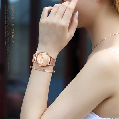 Drop Shipping A++++ Quality Stainless Steel Band Japan Quartz Movement Waterproof Women Full Rose Gold Ladies Luxury Wrist Watch