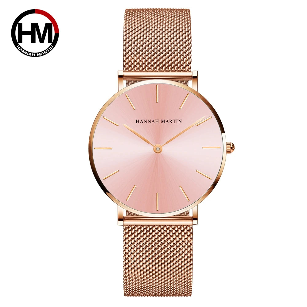 Drop Shipping A++++ Quality Stainless Steel Band Japan Quartz Movement Waterproof Women Full Rose Gold Ladies Luxury Wrist Watch