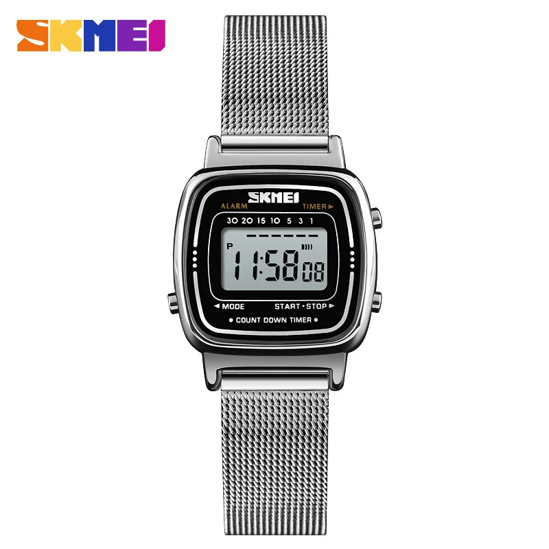 SKMEI Fashion Sport Watch Women Top brands Luxury 3Bar Waterproof Ladies Watches Small Dial Digital Watch Relogio Feminino 1252