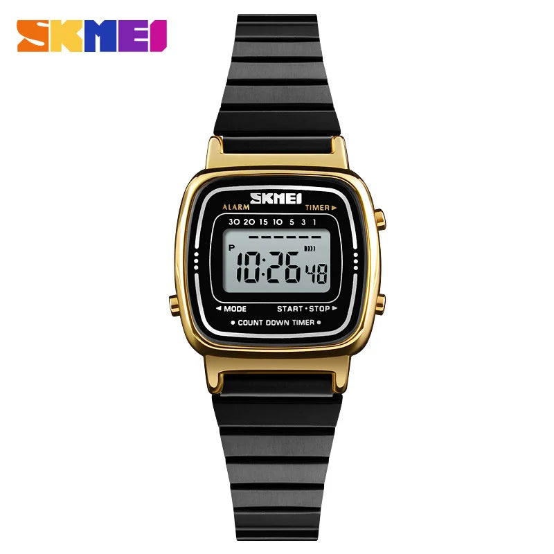 SKMEI Fashion Sport Watch Women Top brands Luxury 3Bar Waterproof Ladies Watches Small Dial Digital Watch Relogio Feminino 1252