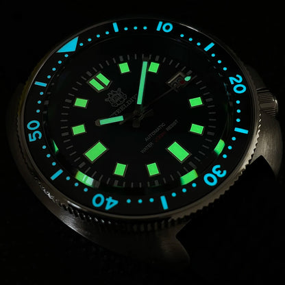 Steeldive SD1970 White Date Background 200M Wateproof NH35 6105 Turtle Automatic Dive Diver Watch