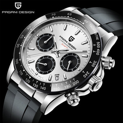 PAGANI DESIGN-Men's Quartz Watches, Sapphire, Automatic Date, Chronograph, Japan VK63, Waterproof Watch, Top Brand, New, 2024