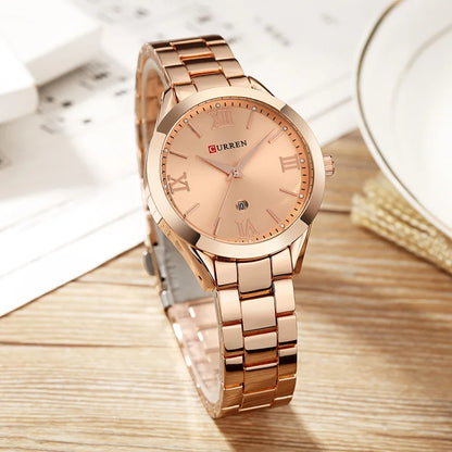 CURREN Gold Watch Women Watches Ladies Creative Steel Women's Bracelet Watches Female Clock Relogio Feminino Montre Femme