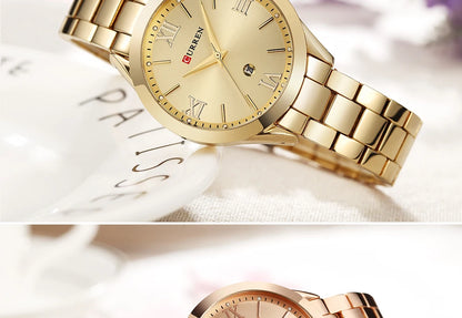 CURREN Gold Watch Women Watches Ladies Creative Steel Women's Bracelet Watches Female Clock Relogio Feminino Montre Femme