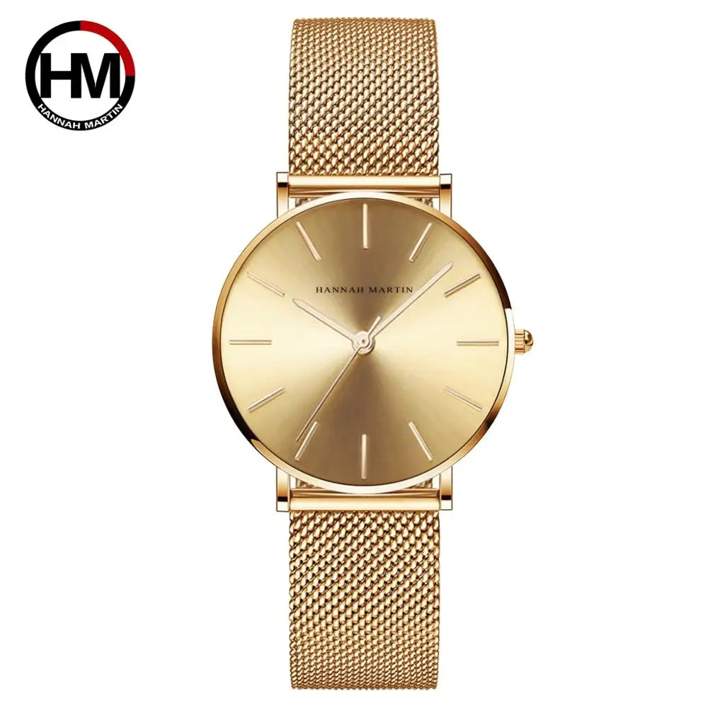 Drop Shipping A++++ Quality Stainless Steel Band Japan Quartz Movement Waterproof Women Full Rose Gold Ladies Luxury Wrist Watch