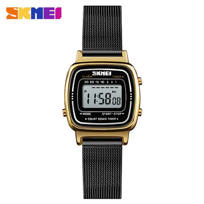 SKMEI Fashion Sport Watch Women Top brands Luxury 3Bar Waterproof Ladies Watches Small Dial Digital Watch Relogio Feminino 1252