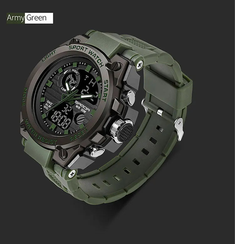 SANDA G Style Men Digital Watch Date Military Sports Watches Waterproof Electronic Wristwatch Mens Clock Orologio da uomo 739