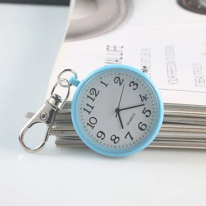 Pocket Watches Fashion Nurse Watch Keychain Mini time reminder portable items for Women Men Trendy Electronic Clock Key Chain