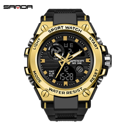 SANDA G Style Men Digital Man Watch Military Sports Watches Fashion Waterproof Electronic Alarm Clock Wristwatch Mens Relogios