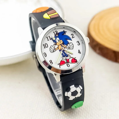 Sonic The Hedgehog Children's Watch Silicone Wtrap Quartz Watch  Outdoor Use For Children Sports Luminous Pointer Birthday Gifts