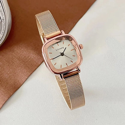 Fashion Women Small Dial Quartz Mesh Strap Watch