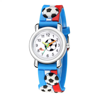 Fashion Children Students Watches Simple Cartoon Football Pattern Sports Watch Kids Boys Girls Gifts