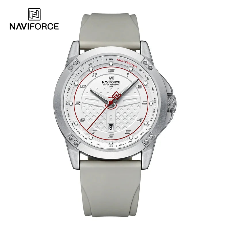 NAVIFORCE Casual Quartz Wristwatch Fashion Waterproof Men's Watches Sport Silicone Strap Male Luminous Clock Relogio Masculino