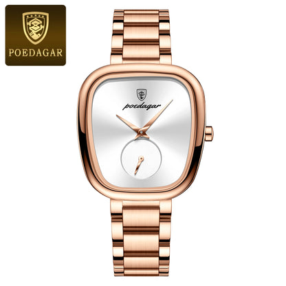 POEDAGAR Luxury Watch for Woman Waterproof Stainless Steel Quartz Ladies Watch High Quality Women's Watches Elegant Female Clock