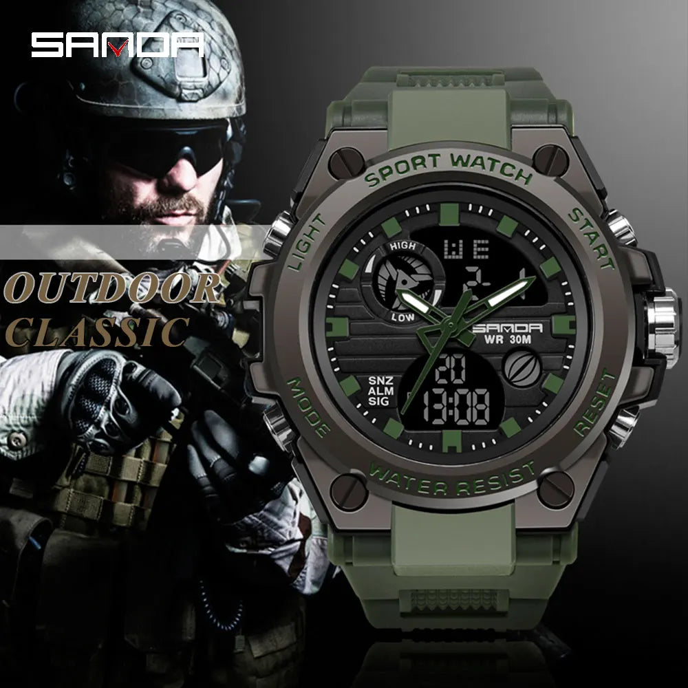 SANDA G Style Men Digital Man Watch Military Sports Watches Fashion Waterproof Electronic Alarm Clock Wristwatch Mens Relogios