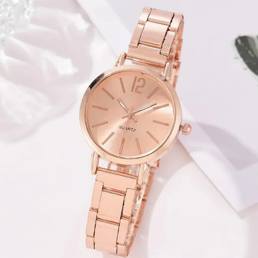 Fashion Gold Bracelet Quartz Wristwatch Luxury Watch for Women Simple Round Dial Stainless Students Ladies Watches Reloj Mujer