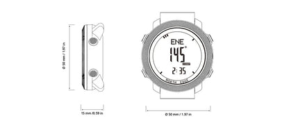 NORTH EDGE Men's sport Digital watch Running Swimming Military Army watches Altimeter Barometer Compass waterproof 50m Wristband