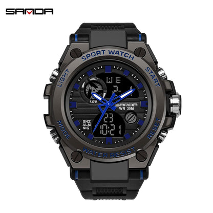 SANDA G Style Men Digital Man Watch Military Sports Watches Fashion Waterproof Electronic Alarm Clock Wristwatch Mens Relogios