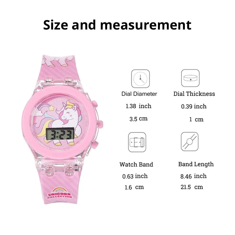 Kid's Luminous Alarm Clock Electronic Multi-function Color Leisure Sports Electronic Watch Student Watch Send Bracelet