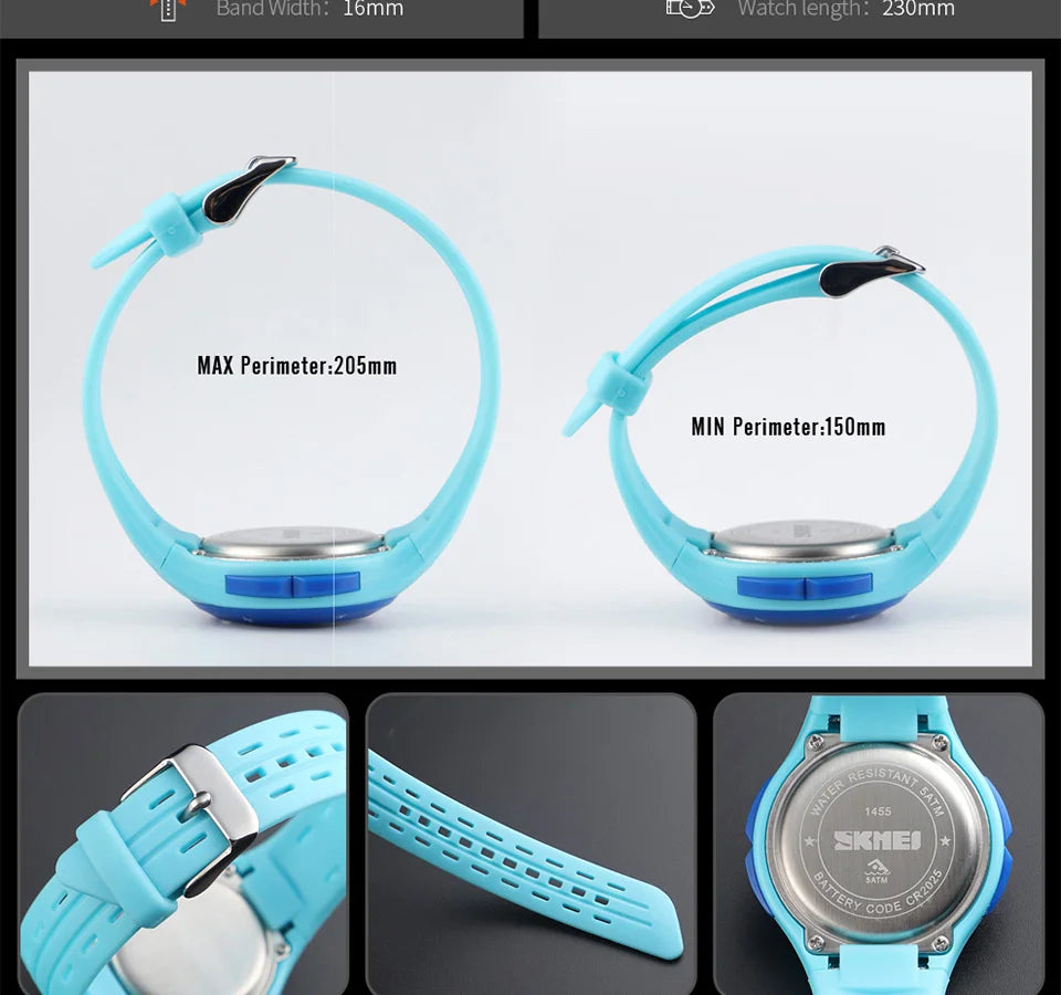 SKMEI 1455 Lovely Kids Watch LED Sport Reloj Style Children Watches Boy Girl 5Bar Waterproof Watch Digital Watch montre enfant