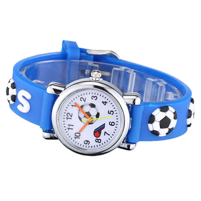 Cute Football Cartoon Kids Watches Soccer Children's Quartz Watch Soft Silicone Watchband Creative Boys Girls Watch Gift Clock