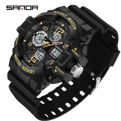 SANDA Brand G- Style Military Watch Men Digital Shock Sports Watches For Man Waterproof Electronic Wristwatch Mens 2024 Relogios