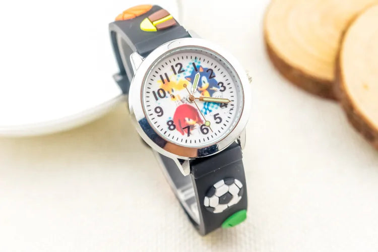 Sonic The Hedgehog Children's Watch Silicone Wtrap Quartz Watch  Outdoor Use For Children Sports Luminous Pointer Birthday Gifts