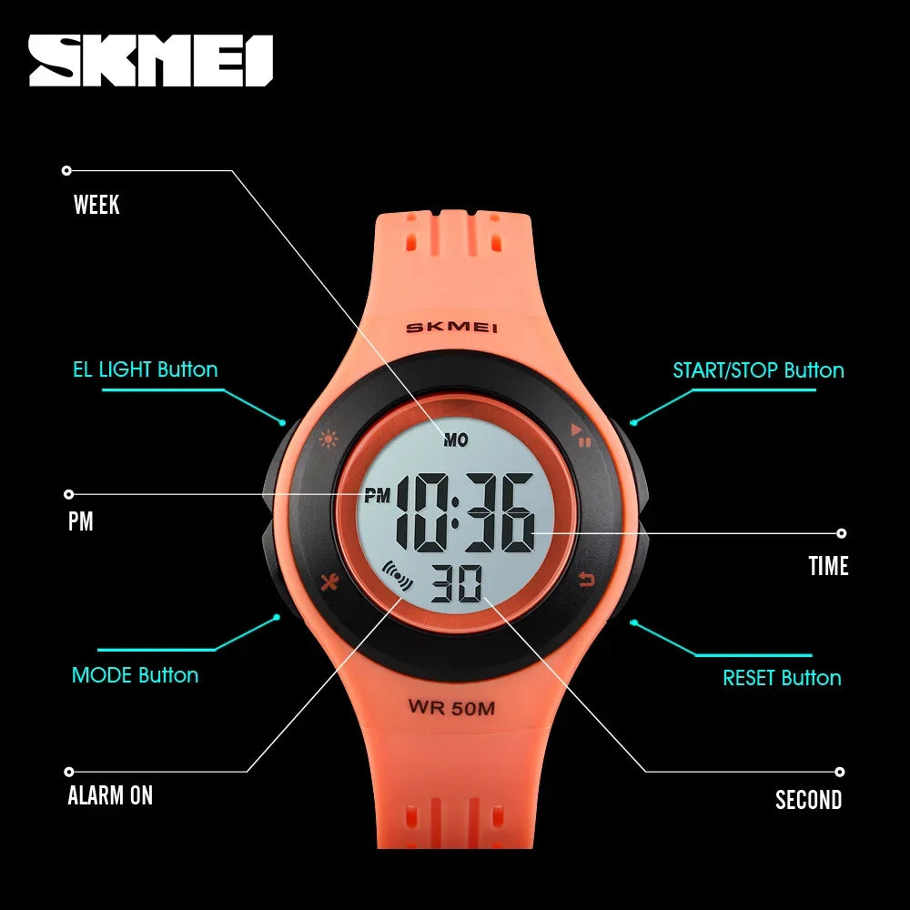 SKMEI 1455 Lovely Kids Watch LED Sport Reloj Style Children Watches Boy Girl 5Bar Waterproof Watch Digital Watch montre enfant