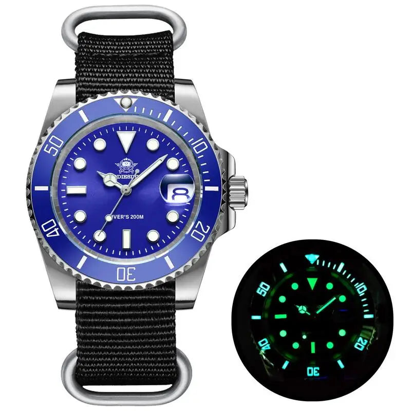 ADDIESDIVE Fashion Watch Stainless Steel Diver Watch 200M C3 Super Luminous Sport Luxury Watch reloj hombre Quartz Men Watch