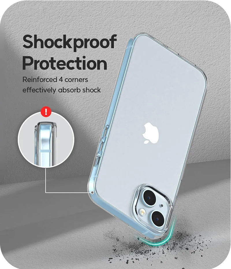 Transparent Silicone Soft Case For iPhone 15 14 Plus 13 12 Mini 11 Pro Max Clear Ultra Thin Back Cover 11 12 13 14 15 ProMax