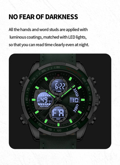 NAVIFORCE Fashion Military Watches for Men Luxury Original Sports Chronograph Watch Waterproof Quartz WristWatch Clock