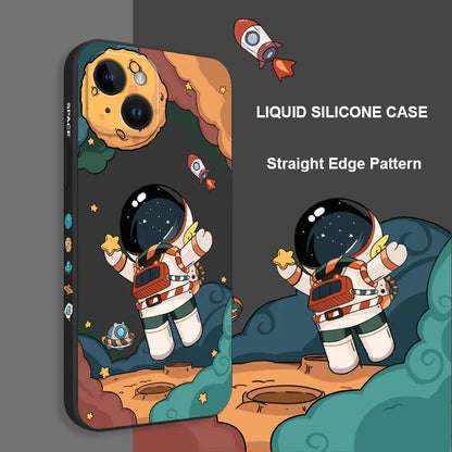 Hello Astronaut Phone Case For iPhone 16 15 14 13 12 11 Pro Max Mini X XR XS Plus Cover