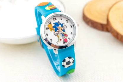 Sonic The Hedgehog Children's Watch Silicone Wtrap Quartz Watch  Outdoor Use For Children Sports Luminous Pointer Birthday Gifts