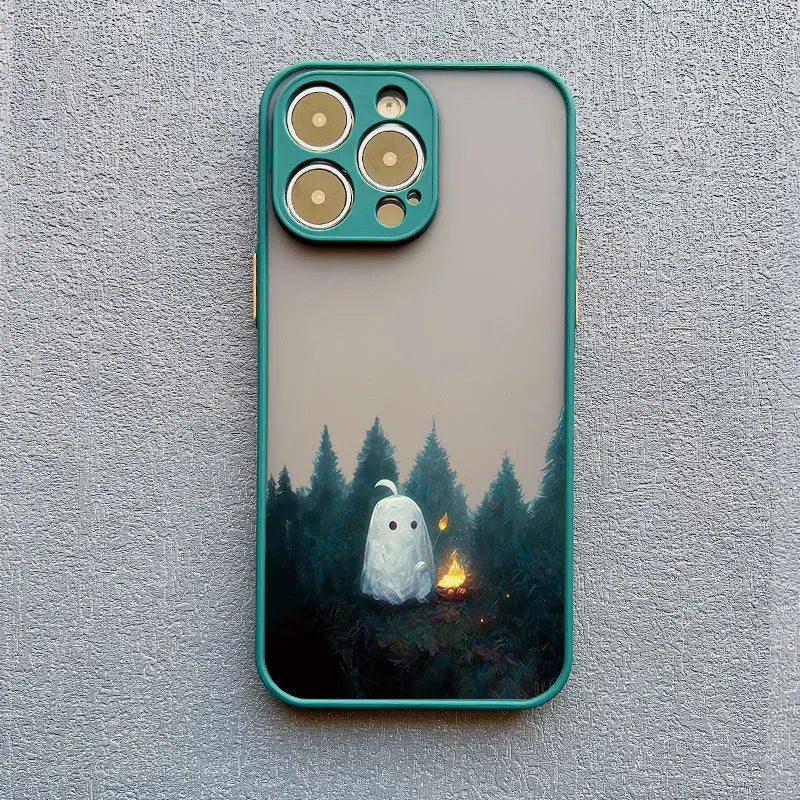 Cute Ghost Phone Case For iPhone 16 15 14 Plus 13 12 11 Pro Max Mini XS X XR SE2020 7 8 Plus Shockproof Back Cover Fundas Capa