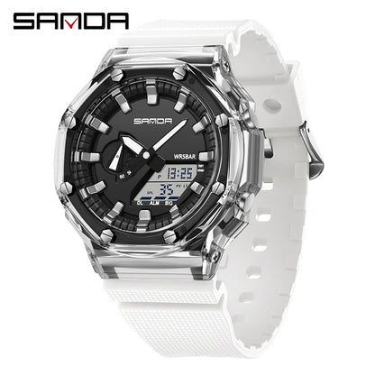 SANDA G Style Electronic Watch Multifunctional Fashionable LED Digital Watch Military Alarm Clock Shock Quartz Watch Relogios