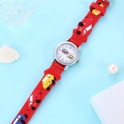 2024 Hot Sale Gift Watches Cute Silicone Car Pattern Kids Watch for Boys and Girls