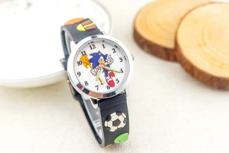 Sonic The Hedgehog Children's Watch Silicone Wtrap Quartz Watch  Outdoor Use For Children Sports Luminous Pointer Birthday Gifts