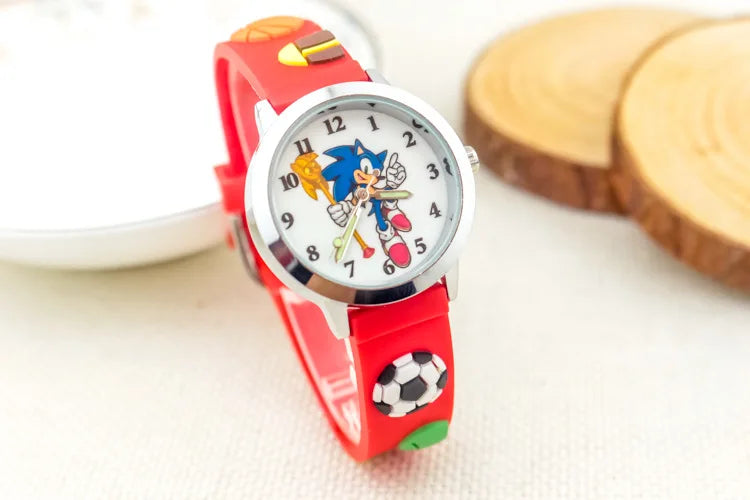 Sonic The Hedgehog Children's Watch Silicone Wtrap Quartz Watch  Outdoor Use For Children Sports Luminous Pointer Birthday Gifts