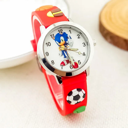 Sonic The Hedgehog Children's Watch Silicone Wtrap Quartz Watch  Outdoor Use For Children Sports Luminous Pointer Birthday Gifts