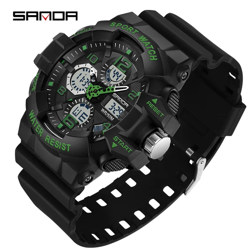 SANDA Brand G- Style Military Watch Men Digital Shock Sports Watches For Man Waterproof Electronic Wristwatch Mens 2023 Relogios