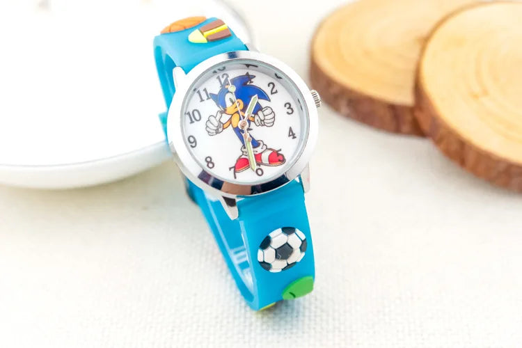 Sonic The Hedgehog Children's Watch Silicone Wtrap Quartz Watch  Outdoor Use For Children Sports Luminous Pointer Birthday Gifts