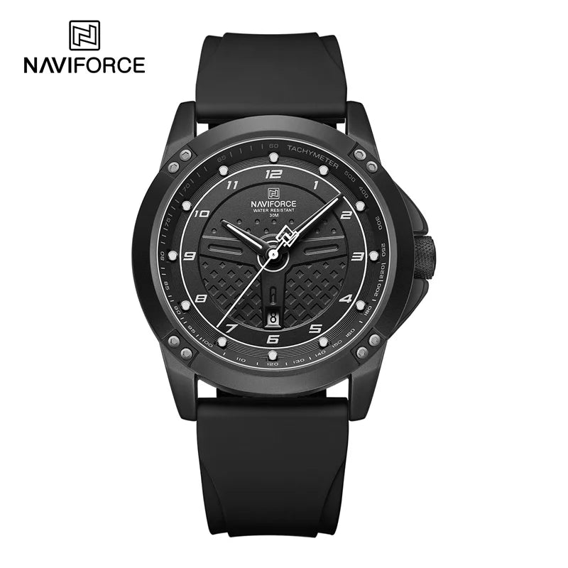 NAVIFORCE Casual Quartz Wristwatch Fashion Waterproof Men's Watches Sport Silicone Strap Male Luminous Clock Relogio Masculino