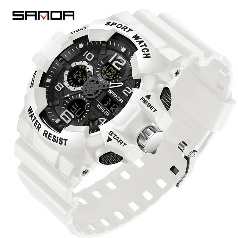 SANDA Brand G- Style Military Watch Men Digital Shock Sports Watches For Man Waterproof Electronic Wristwatch Mens 2024 Relogios