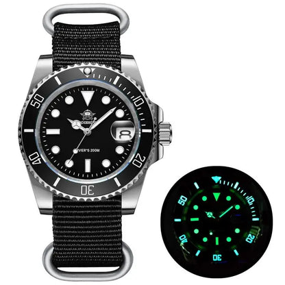 ADDIESDIVE Fashion Watch Stainless Steel Diver Watch 200M C3 Super Luminous Sport Luxury Watch reloj hombre Quartz Men Watch