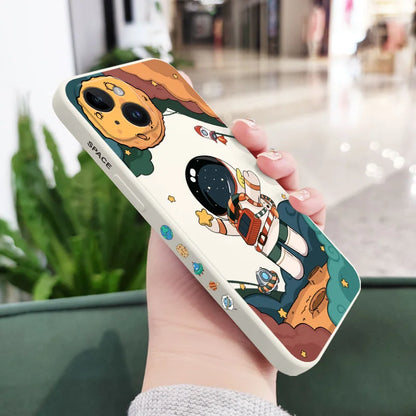 Hello Astronaut Phone Case For iPhone 16 15 14 13 12 11 Pro Max Mini X XR XS Plus Cover