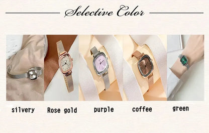 Fashion Women Small Dial Quartz Mesh Strap Watch