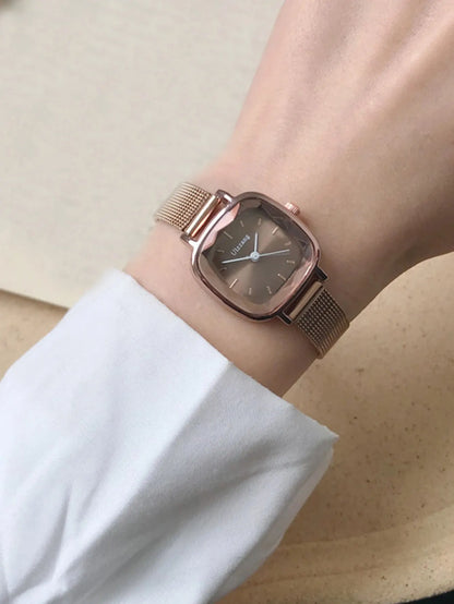 Fashion Women Small Dial Quartz Mesh Strap Watch